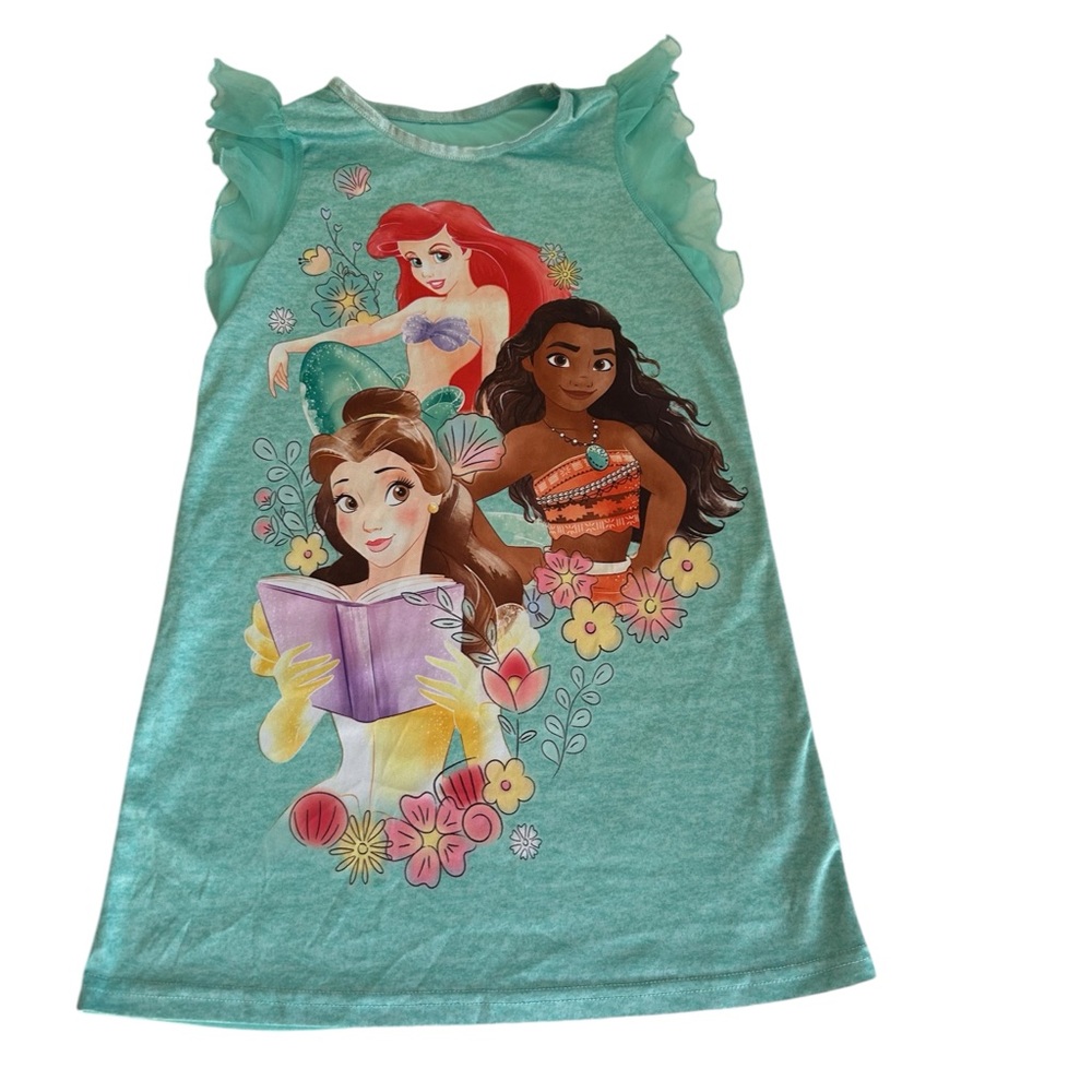 Disney Princess Nightgown Flutter Sleeve Girl’s Size 6 Nightgown